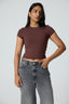 Basic High Neck Short Sleeve Top