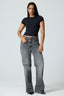 Basic High Neck Short Sleeve Top