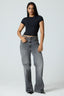 Basic High Neck Short Sleeve Top