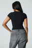 Basic High Neck Short Sleeve Top