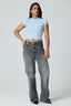 Basic High Neck Short Sleeve Top