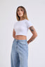 High Neck Crop Top T-shirt