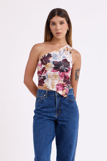 Elena One Shoulder Stretch Top