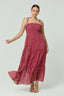 Shoulder Tie Smoking Maxi Dress
