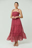 Shoulder Tie Smoking Maxi Dress