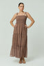 Shoulder Tie Smoking Maxi Dress