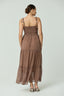 Shoulder Tie Smoking Maxi Dress