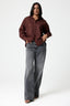 Solid Button Up Oversized Shirt