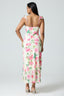 Floral Ruffle Strap Midi Dress