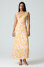 Floral Ruffle Strap Midi Dress