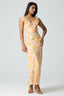 Floral Ruffle Strap Midi Dress