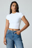 Basic High Neck Short Sleeve Top