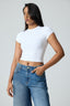 Basic High Neck Short Sleeve Top